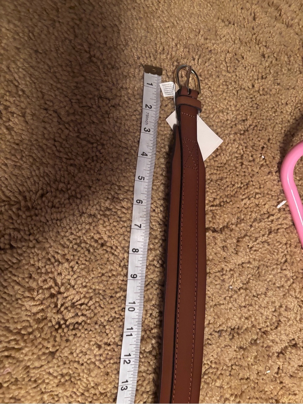 NWT J Crew Wide Leather Brown Belt Genuine - Picture 5 of 5